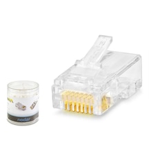 Nodar Nd2407 Cat6 Konnektör Ezrj45 100lü Plastik Kutu Şeffaf