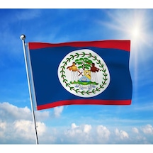 Belize Devleti Bayrağı Premium Raşel Kumaş 100x150 Cm Diğer