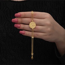 Casera's Gümüş Gold Kaplama Tuğralı Kadın Bileklik Csr2185559 Gümüş