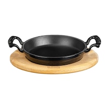 Lava Yuvarlak Kulplu Tava ve Ahşap Altlıklı. Çap(Ø) 20cm. -