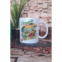 Jamica Summer Trip Baskılı Yaz Tatili Tropikal Kaçamak Hediye Baskılı Kupa Bardak Beyaz