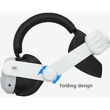 Tongxida Meta Quest 3 Kafa Bandı - Ayarlanabilir, Basıncı Azaltan, Siyah+beyaz Vr Aksesuarı Siyah+beyaz