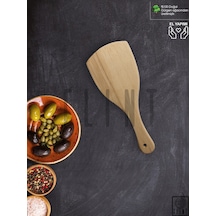 Gürgen Ağacı El Yapımı Tahta Ahşap Servis Spatula Çevirgeç 23cm