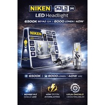 Solo H4 Led Far Ampul 8000 Lümen 6500k Beyaz 40w Ultra Parlak Profesyonel Seri 2 Adet