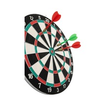 Dayanıklı Ahşap Dart Tahtası 15 İnç 4 Metal Uçlu Dart Oku