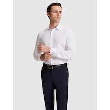 Pierre Cardin Erkek Beyaz Gömlek Desenli 50319669-vr013