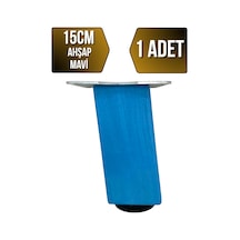 Kale Eğimli Ayarlı Ahşap Ayak Mobilya Masa Ve Dolap Ayağı Mavi 15cm 1 Adet