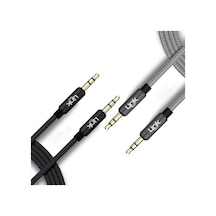 Linktech A580 3.5 Mm Aux Kablo Ses Aktarım Kablosu Örgü 2 M