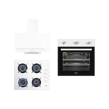 Afm Tech White Zirkon FM7301W-FM2201W-FM3301W  3'lü Cam Ankastre Set