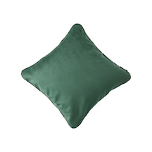 Biyeli Kırlent Yastık Kılıfı Zümrüt Yeşili 45x45