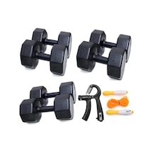 Ps Spor 3 Çift Dambıl Set 6 Kg + 8 Kg + 10 Kg + Sayaçlı Ayarlanabilir El Yayı + Sayaçlı Atlama Ipi