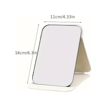 Sunshine011 White Portable Folding Mirror - Tek Taraflı Makyaj Aynası, Kompakt Ve Hafif Beyaz