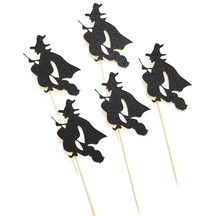 5 Adet Cadılar Bayramı Komik Hayalet Kek Toppers Cadılar Bayramı Cupcakes Bayrakları