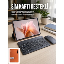 Sım Kart Destekli Android Tablet Bluetooth Klavye Ve Kablosuz Mouse Seti Geniş Ekran Taşınabilir Tasarım - Lisinya