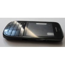 Nokia Asha 202 Kapak Siyah + Tuş Takımı Arka Kapak Ön Kapak