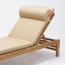 Xpermate Şezlong Yastığı Rulo Yastık Dış Mekan Havuz Plaj Bahçe Sünger Dolgulu 60x22x10 Cm Krem Açık Bej
