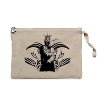 Tupac King Man Krem Clutch Astarlı Cüzdan / El Çantası Krem