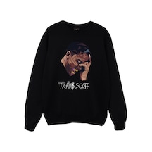Astraworld Travis Scott Baskılı Sweatshirt Siyah