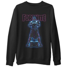 Fortnite - X Knight Siyah Erkek Kalın Sweatshirt