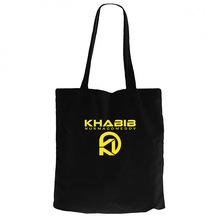 Khabib Logo Siyah Kanvas Bez Çanta
