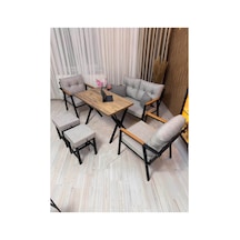 Houseart Mila ,model, Balkon, Bahçe, Cafe, Metal Koltuk Takımı, Bahçe Takımı , Çay Seti, 2+1+1 , Yemek Masası , Balkon Mobilyası Açık Gri