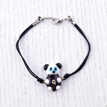Panda Cam Bileklik Altın