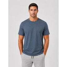 Classics Men Marwiss Bisiklet Yaka Kısa Kol Erkek Tişört 7709 İndigo