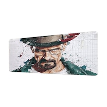 Breaking Bad Heisenberg Portre 40x90 Cm Oyuncu Mousepad Kaymaz Taban Büyük Boy Mousepad