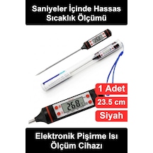 Dijital Gıda Termometresi Paslanmaz Çelik Problu Et Süt Bebek Maması Yoğurt Şerbet Çikolata Sıcaklık Çok Renkli
