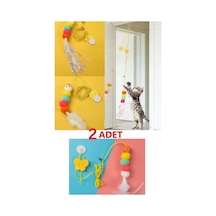 Elastik Kendinden Yapışkanlı Kedi Oyun Oltası, Esnek Eğlenceli Ve Eğitici Kedi Oyuncağı - Bgacmtkedi001