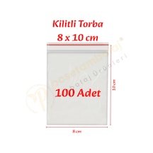 8x10 Cm. Kilitli Torba 100 Adet