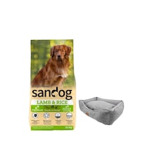 Sandog Premium Lamb&rice Yetişkin Köpek Maması 15 Kg, Mia Gri Premium Large Yatak