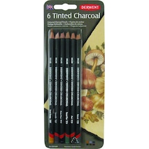 Derwent Tinted Charcoal Renkli Kömür Füzen Seti Blister 6'lı