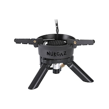 Nurgaz-açık Kamp Metal Sobalar Taşınabilir Piknik Barbekü,y27515 Siyah