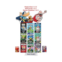 Çizgi Roman Tanışma Seti: Köpek Adam, Kedi Çocuk Ve Kaptan Düşükdon İlk 3 Kitapları 9 Kitap Set