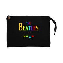 The Beatles Rainbow Siyah Clutch Astarlı Cüzdan / El Çantası Siyah