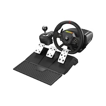 Rampage Pace V987 Force Feedback 3 Pedallı - El Vitesli Gaming Oyuncu Direksiyonu Direksiyon Seti Sadece Pc Uyumlu