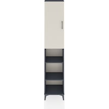Arges Dolap 4 Raflı Tek Kapaklı Tek Askılı 44x30x221 Antrasit-aytaşı Antrasit