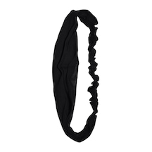Lastikli Bandana Paraşüt Model Saç Bandı Siyah Düz Siyah