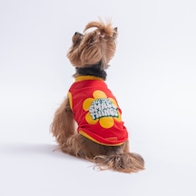 Red-kırmızı Small Things Tişört Kedi Köpek Tişörtü-kedi Köpek Kıyafeti