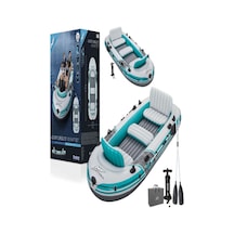 Bestway 65159 Hydro-force Advanture Elite 5 Kişilik Raft Set Şişme Bot 364 166cm Full Set-65159 Çok Renkli
