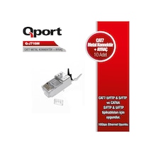 Qport Q-j710m Cat7 Konnektör Ve Ayraç 10 Adet-135450