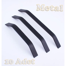 Eko Şahin Alüminyum Metal Lüks Modern Mobilya Çekmece Mutfak Dolabı Kulpu Siyah 224mm 10 Adet Siyah