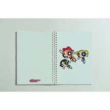 Powerpuff Girls Tasarımlı Spiralli A5 96 Yaprak Çizgisiz Defter N11.774