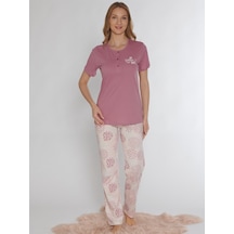Kısa Kol Yazlık Pijama Takımı Viskon Dowry 08-131 K.pembe Kısa Kol Yazlık Pijama Takımı Viskon Dowry 08-131 K.pembe