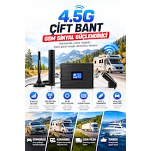 Maypal M1 Çift Bant 4.5g Gsm Sinyal Yükseltici Güçlendirici Araç Ve Karavan Kullanıma Uygun Güçlendirici B8, B20 Frekans