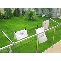 Balkon Çamaşır Kurutma Askısı Gri