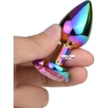 Erofoni Paslanmaz Süper Alüminyum Alaşım 7 CM Çelik Metal Çok Renkli Alıştırıcı Genişletici Anal Plug