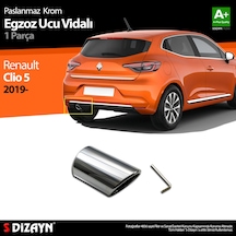 S-dizayn Renault Clio 5 Krom Egzoz Ucu Vidalı 2019 Üzeri
