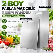 2 Boy Paslanmaz Çelik Leke Tutmaz,kırılmaz,antibakteriyel,elde Ve Bulaşık Makinesinde Yıkanabilen Me